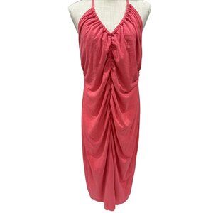 Universal Thread Womens Pink Halter Dress Ruched Front Sleeveless  XL